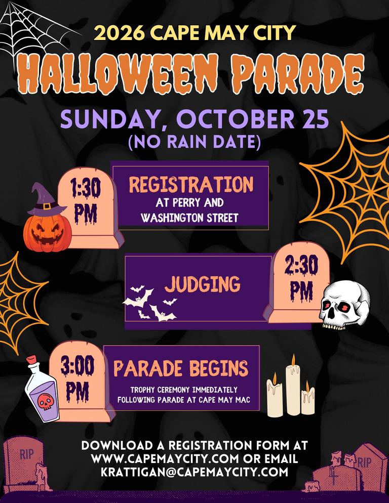 Official 2026 Cape May City Halloween Parade flyer