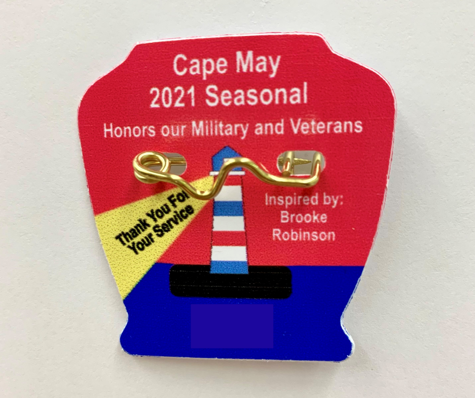 2018 CAPE MAY NEW JERSEY SEASONAL Veterans BEACH TAG BADGE great shape. 